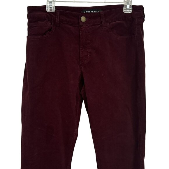 Prosperity Womens Burgundy Boot Cut Corduroy Pants  Sz 12/31 Casual Trousers - Picture 2 of 5
